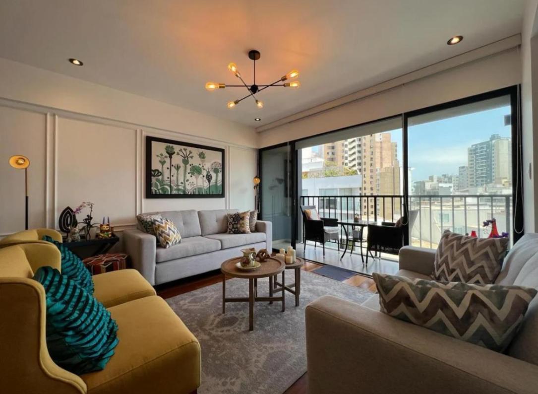 Exclusivo Y Moderno Depa En Miraflores Vista Al Mar Y A La Ciudad Amoblado Apartments Lima Dış mekan fotoğraf